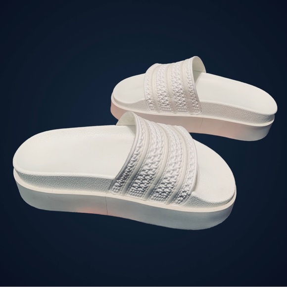adidas Shoes Adidas Adilette Bonega Platform Slides Womens Size 7